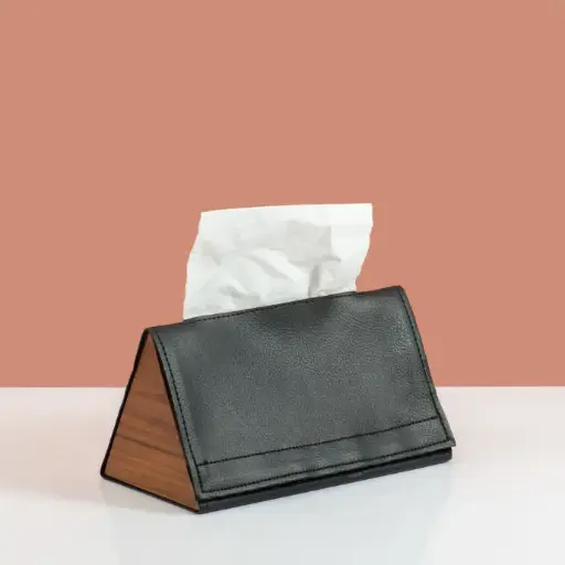 BLACK TRIANGLE TISSUE BOX